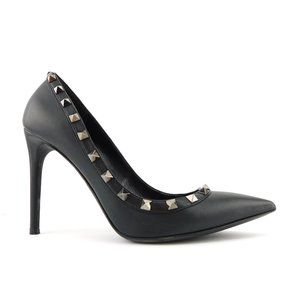 VALENTINO Rockstud Black Leather Pumps 39.5